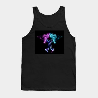 Unique and organic Smoke Art Abstract design moth creature Tank Top